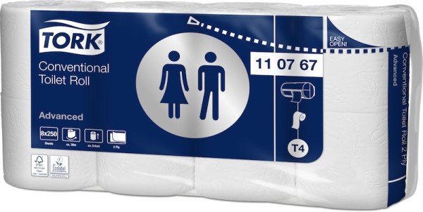 TORK Toilettenpapier 2 lagig weiß 110767
