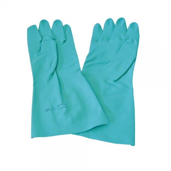 Nitril Chemikalienschutz-Handschuhe Größe S/7 L=33cm grün