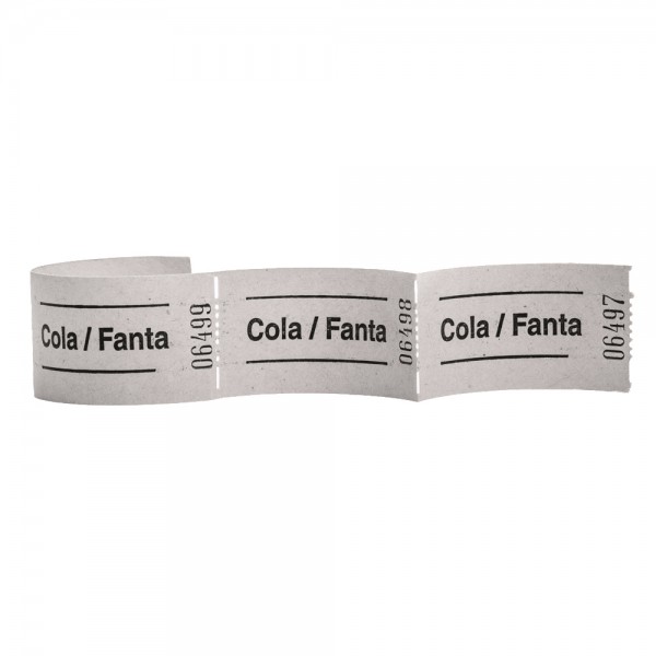 Rollen-Gutscheine "Cola/Fanta" 57x30mm weiß